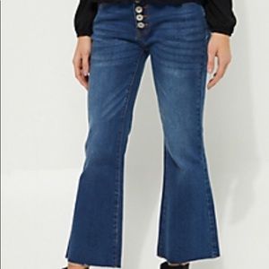 RUE 21 High Rise Crop Flare Jeans